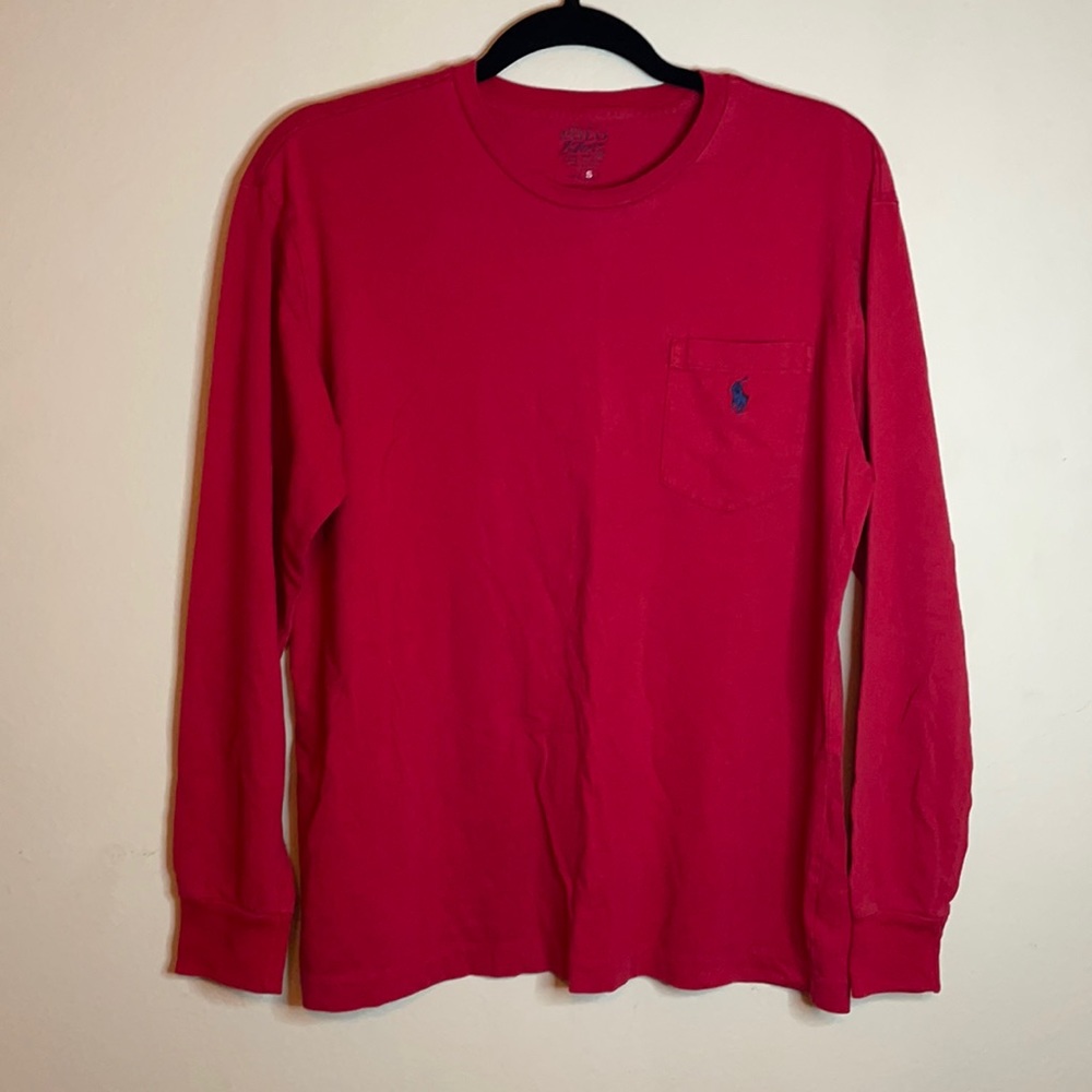 RALPH LAUREN Red Long Sleeve T Shirt